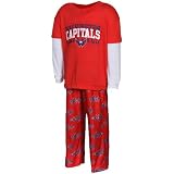 Washington Capital Hoody Sweat Shirt : Washington Capitals Toddler Red Electric Spirit Double Layer T-Shirt & Pants Pajama Set