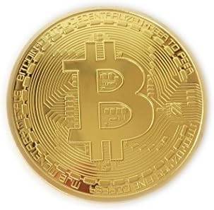 Gracenn Gold Bitcoin Commemorative Collectors Coin Hobby Gold Plated Copper 1pcs