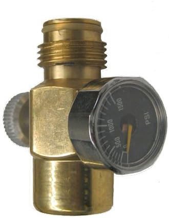 On/Off Adapter with Gauge for CO2 Tank
