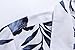 Palm Wave Men's Hawaiian Shirt Aloha Shirt M White with Navy Floral