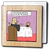 Londons Times Funny Cat Cartoons - Cat Funeral - Tile Napkin Holders
