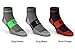 MudGear Quarter Crew Trail Socks, Blister-Resistant, Sweat-Resistant & Quick-Drying for Running, Hiking & Cycling, Non-Slip, Breathable, Cushioned Footbed, Made in USA, 2-Pack, Large, Black/Orange