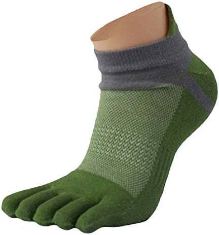Socks ,NOMENI 1 Pair MenMesh Sports Running Five Finger Toe Socks (Green)
