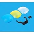 JJC Pop-Up Flash Diffuser (White/Yellow/Blue) for Canon EOS 10D, 20D, 30D, 40D, 50D, 300D, 350D, 400D, 450D, 500D, 550D, 1000D