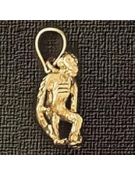 Dazzlers Solid 14 karats Gold 3D Monkey Charm Pendant available in three colors from jewelsberry (weights: 2.1 grams only)
