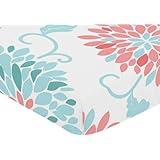 Fitted Crib Sheet for Modern Emma Baby/Toddler Bedding Set Collection - Floral Print