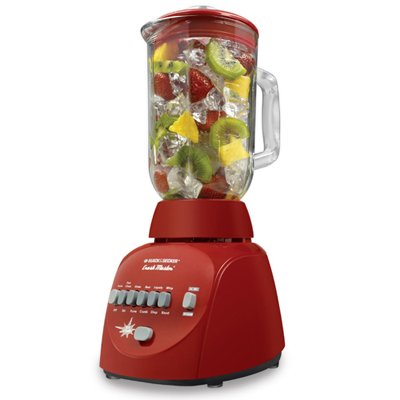 Black & Decker BL10450HR Crush Master 10-Speed Blender with 42-Ounce Glass Jar, Red