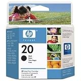 No 20 Black Ink Cart for HP Inkjet Printers