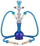 41hJHXCxfVL. SL160  Wasserpfeife Fata Morgana M, 63 cm , 2 Schlauch, blau