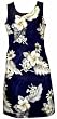 Misses White Hibiscus Short Tank Hawaiian Sun Dress
