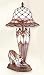 White Stained Glass Shoe, Parasol Hat Table Lamp