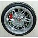 Motorcycle Tire Wall Clock (Black/Chrome) (17