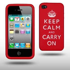 IPHONE 4 & 4S KEEP CALM & CARRY ON SILICONE SKIN CASE BY CELLAPOD CASES