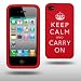IPHONE 4 & 4S KEEP CALM & CARRY ON SILICONE SKIN CASE BY CELLAPOD CASES