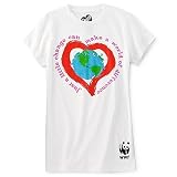 Urban Outfitters - WWF World Wildlife Fund Heart Change Can Make a Difference White T-Shirt Tee