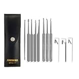 Eleven Piece Lock Pick Set With Metal Handles