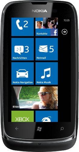 Nokia Lumia 610 Smartphone (9,4 cm (3.7 Zoll) Touchscreen, 5 Megapixel Kamera, Windows Phone Mango OS) schwarz
