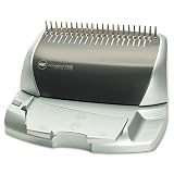 CombBind C210E Electric Binding System, 300 Sheets, 16w x 14d x 9h, Gray/Silver