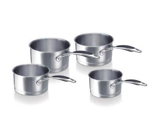 Bekaline  - 13206984 -  Série de 4 Casseroles Suave 14/20 cm en acier inoxydable  -   manche ergonomique  -  fond épais  -  tous feux + induction