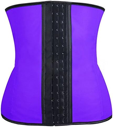 Affelia Women's Perfect Fit Workout Waist Trainer Cincher Shapewear Corset Bustier Color Purple Size XL