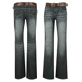 Lee Cooper Belted Bootcut Jeans Ladies