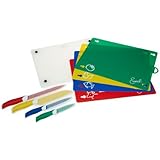 Emeril 4-Piece Knife Set with Cutting Board and Mats