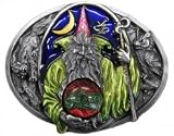 WIZARD with Crystal Ball Belt Buckle Fantasy