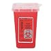 Impact 7350 Translucent Red Sharps Container, 1 qt Capacity, 4-1/2" Length x 4-1/2" Width x 6-3/4" Height