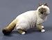   - CAT BIRMAN stands w fluffy tail Figurine Resin NIB 6542