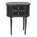 2-Draw Accent Table - Black