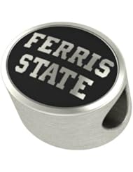 Ferris State Bulldogs College Bead Fits Most Pandora Style Bracelets Including Pandora, Chamilia, Biagi, Zable, Troll and More. This High Quality Bead is Made In The U.S.A. And Is In Stock for Immediate Shipping