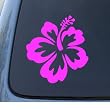 HIBISCUS FLOWER - Hawaiian - Car, Truck, Notebook, Vinyl Decal Sticker #1019 | Vinyl Color: Pink