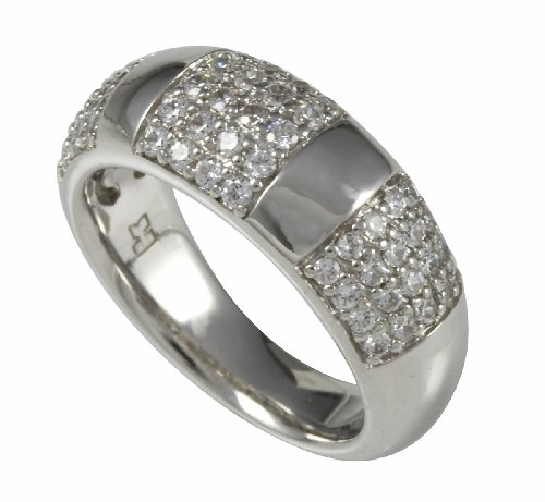 Merii Damen-Ring 925 Sterlingsilber rhodiniert Zirkonia wei&szlig; Gr. 56 (17.8) M0414R/90/03/56 Preisvergleich