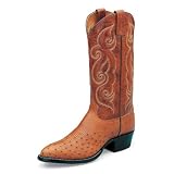 Mens Tony Lama 13 Comfortable Smooth Ostrich Leather Casual Cowboy Boots 