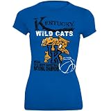 41hJwbjqQZL. SL160  NCAA My U Kentucky Wildcats 2012 NCAA Mens Basketball National Champions Ladies Crate Fitted T Shirt   Royal Blue (Small)