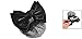 Woman Black Polyester Bowknot Accent Barrette Snood Net Hair Clip