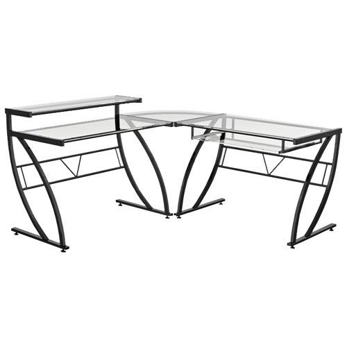 Z-Line Designs ZL144-11DU - Belaire Glass L Desk