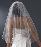 Wedding Bridal Veil, 1 Layer, Floral Rhinestone 440EW