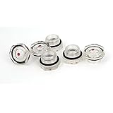 uxcell　6個入り　透明なプラスチック　六角　20mmのスレッド　空気圧縮機オイルレベル　サイトグラス