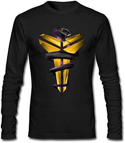 HSHL Men's Lakers Kobe Bryant Logo Long Sleeve T-shirt Black L