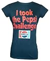 Pepsi-Cola Women's 1970's Vintage Pepsi Challenge T-Shirt, Navy Blue, X-Large