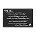 Love You Forever Personalized Photo Text Engraved Metal Mini Wallet Insert Message Note Card