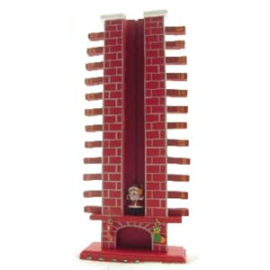 SANTA Christmas Wooden ADVENT CALENDAR holiday decor