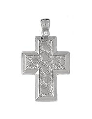 Clevereves 14K White Gold Pendant Cross 11.6 - Gram(s)