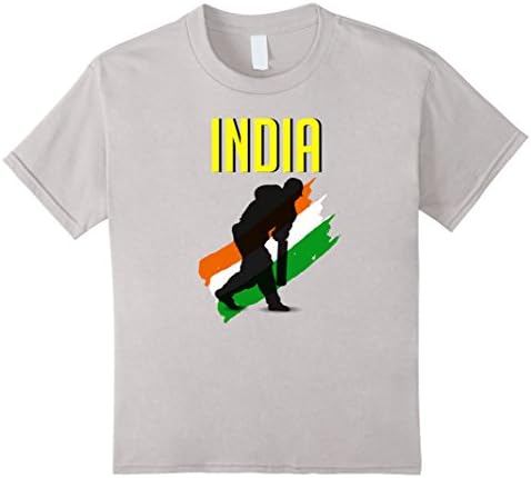 Kids India Cricket Jersey Batsman Shirt 8 Silver
