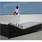 IMAGE OF Daytona Single Chaise Lounge in Espresso Fabric: Natural Sunbrella