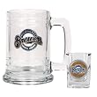 Milwaukee Brewers MLB Boilermaker Set - Primary Logo by Great American Products