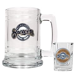 Milwaukee Brewers MLB Boilermaker Set - Primary Logo by Great American Products