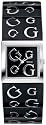 Guess - W10102L1 - Montre Femme - Quartz Analogique - Manchette - Bracelet en Résine Noir Rigide