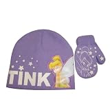 Disney Fairies Princess Tinkerbell Girl's Beanie Knit Hat and Mitten Set-Toddler